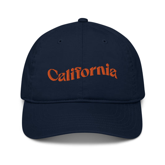 California Embroidered Organic Dad Hat
