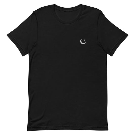 Pakistan Crescent Moon and Star Embroidered T-Shirt