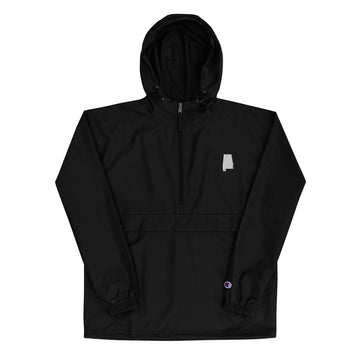 State of Alabama White Embroidered Champion Packable Jacket
