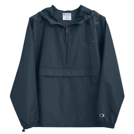 State of Alaska Flag Embroidered Champion Packable Jacket