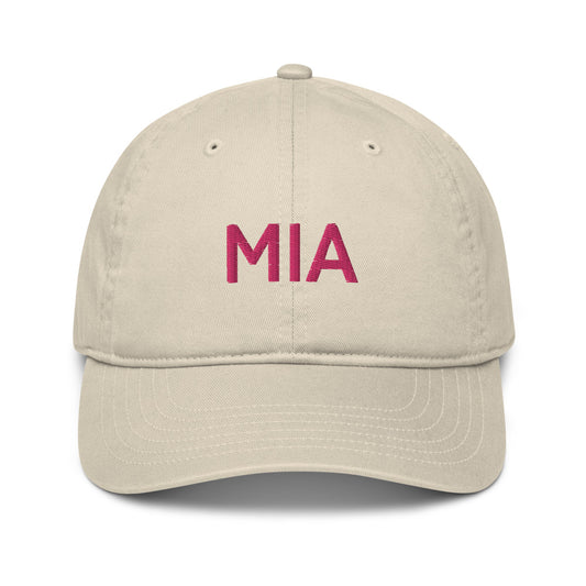 MIA Miami Pink Embroidered Organic Dad Hat