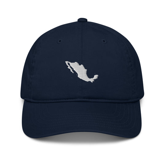 Mexico Map Organic Embroidered Dad Hat