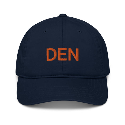 DEN Denver Embroidered Organic Dad Hat