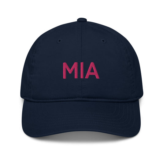 MIA Miami Pink Embroidered Organic Dad Hat