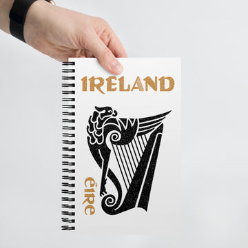 Eire and Celtic Harp Spiral Notebook