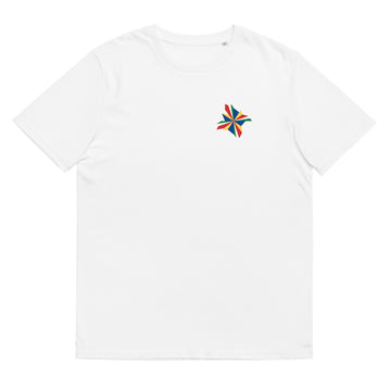 Seychelles Flag Pinwheel Organic T-Shirt