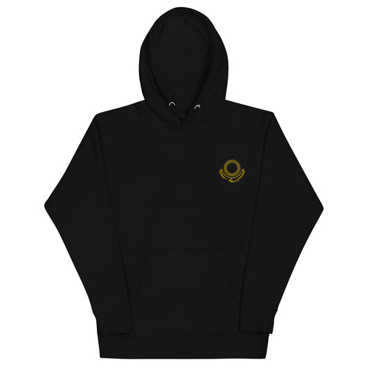 Kazakhstan Sun and Eagle Embroidered Hoodie