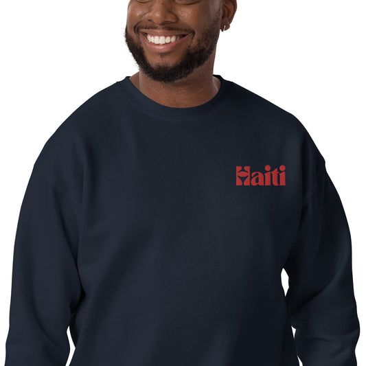 Haiti Embroidered Crewneck Sweatshirt