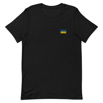 Ukraine Flag Embroidered T-Shirt