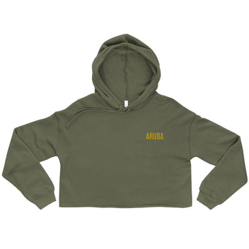 Aruba Crop Embroidered Hoodie